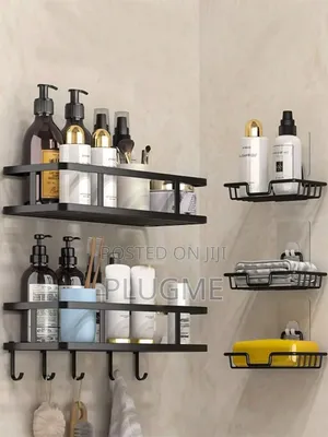Rustproof Shower Corner Caddy Wall Mounted Adhesive Shower Organizer