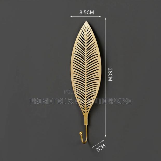 Wrought Iron Leaf Shape Multipurpose Hooks - main view