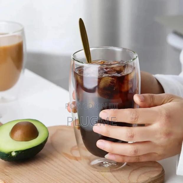 Double Glass Mug Cup Clear Tea Coffee