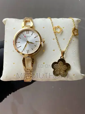 Curren Ladies Gift Set ; Watch X Earrings X Necklace
