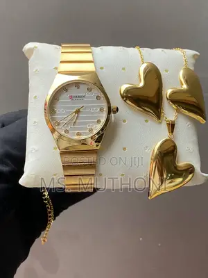  Curren Ladies Gift Set ; Watch X Earrings X Necklace