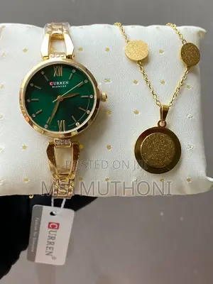  Curren Ladies Gift Set ; Watch X Earrings X Necklace
