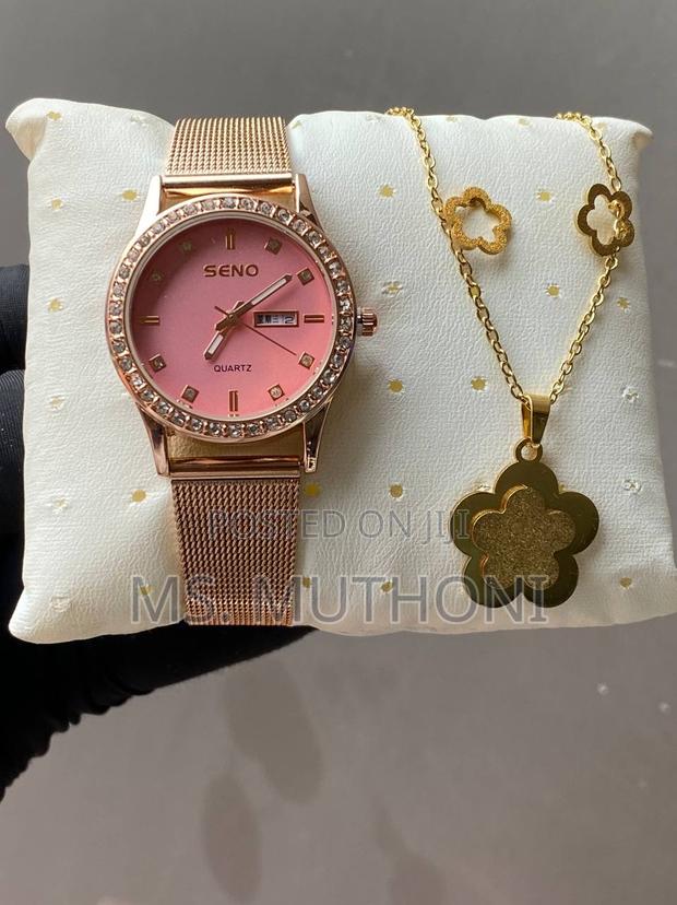 Ladies Watch X Earrings X Necklace Plus Gift Bag Card