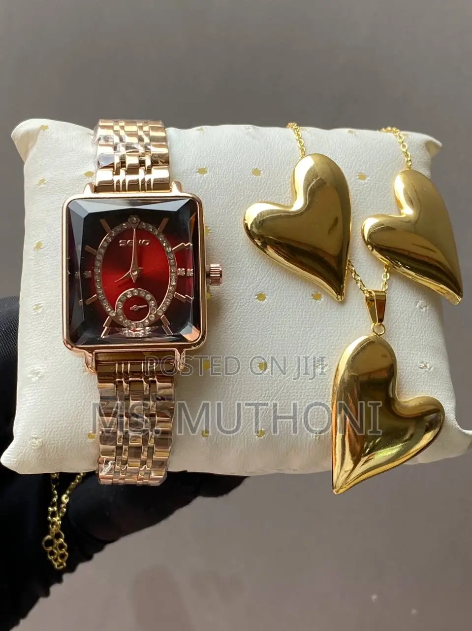 Ladies Watch X Earrings X Necklace Plus Gift Bag Card
