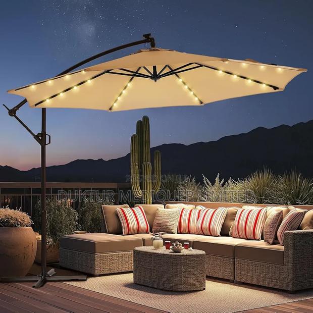 Outdoor Umbrella With Led Ligh