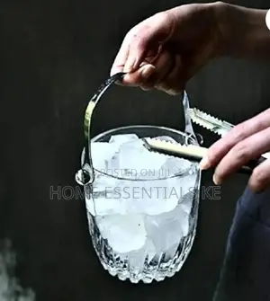 Portable Glass Ice Cube Bucket With Handle