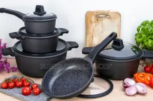 Edenberg Heavy Duty 10 PCS Non Stick Marble Cookware/Sufuria Set