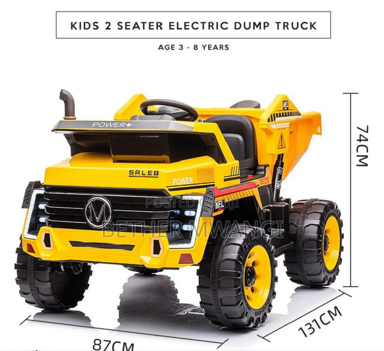 Kids 2 Seater Electric Dump Truck-ride On Car In Kenya