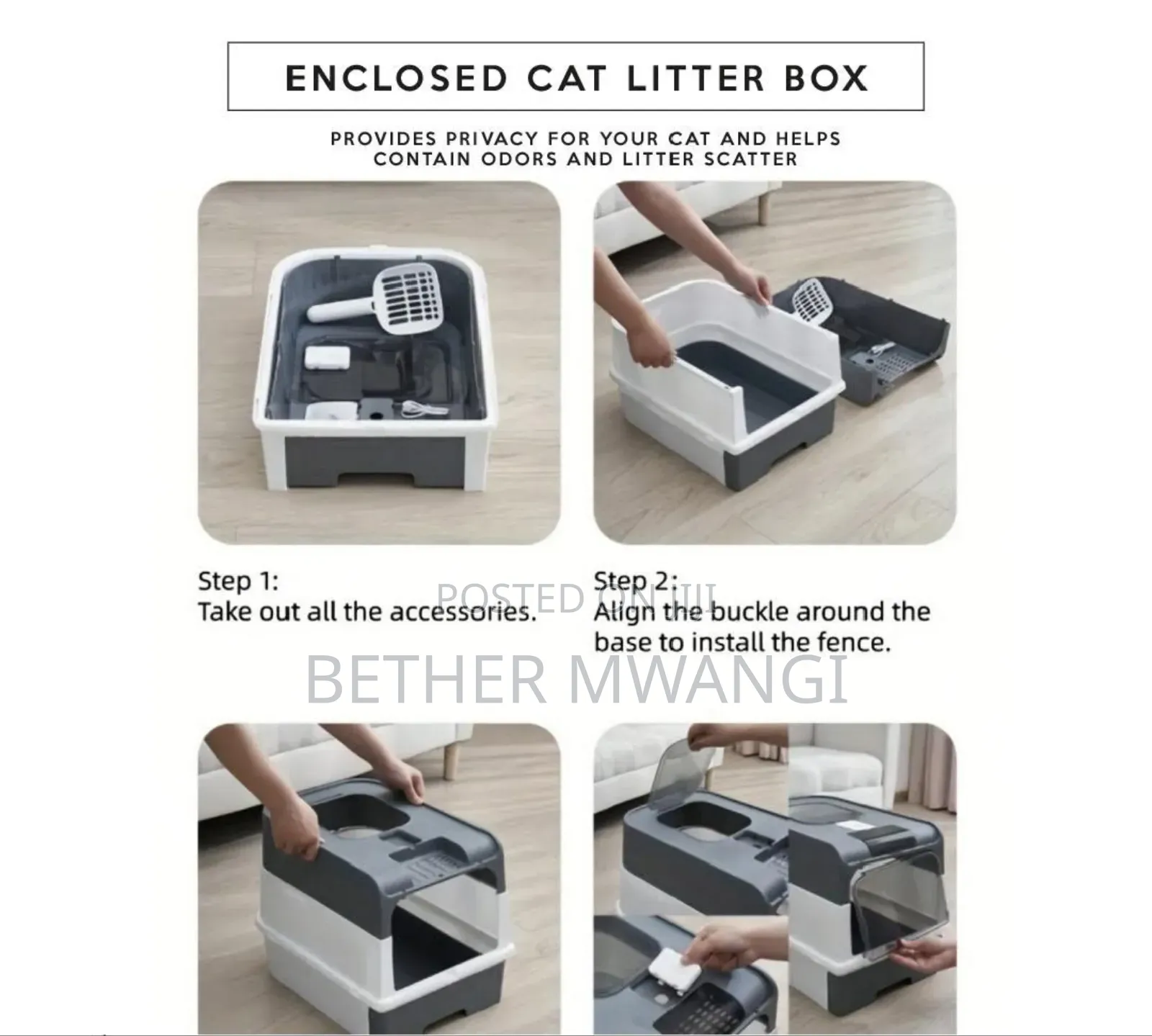 Enclosed Cat Litter Box in Kenya