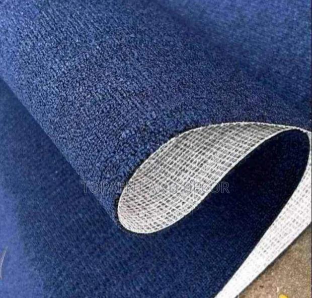 Cozy Blue Floor Wall to Wall Carpet Warm and Comfortable