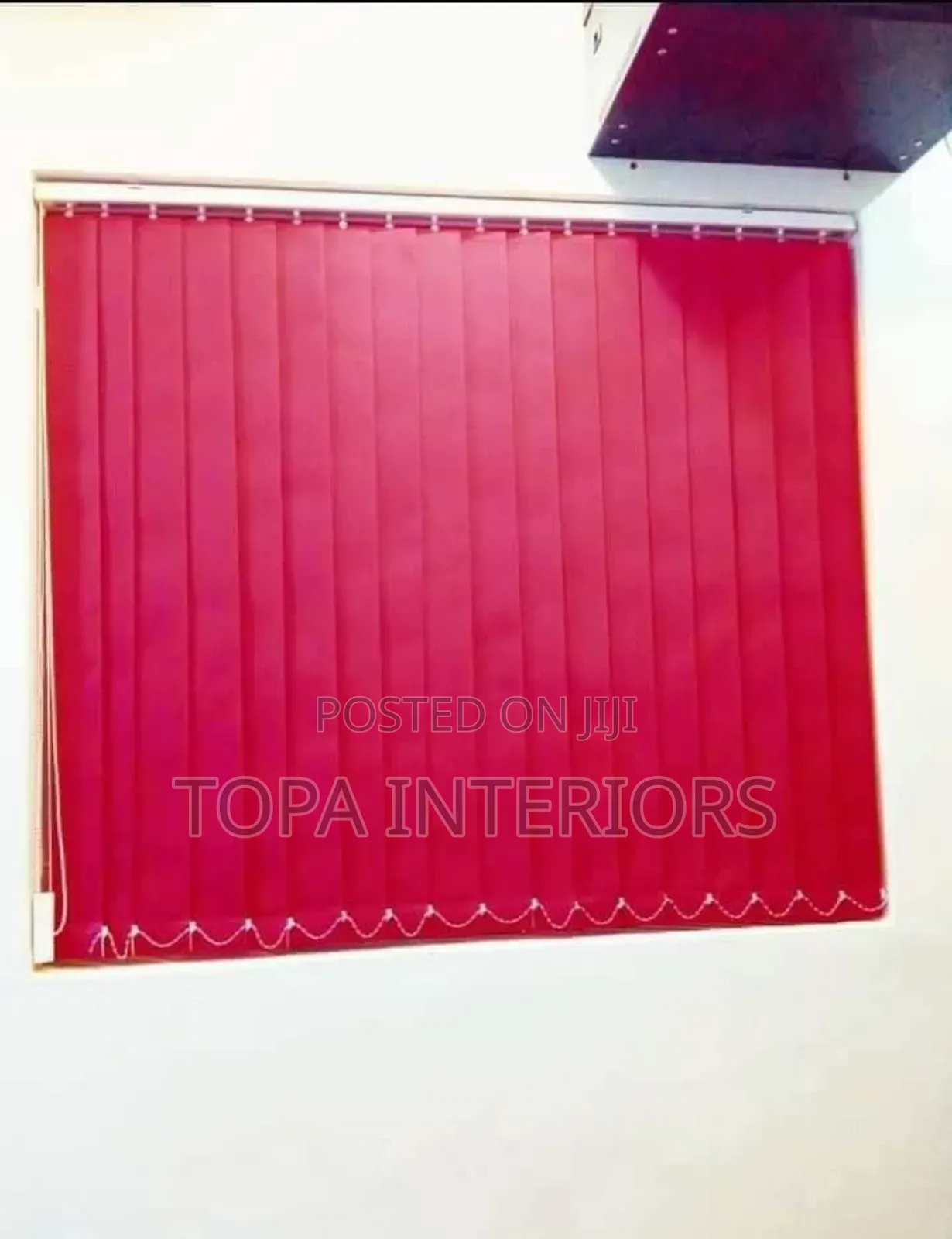 Red Vertical Office Blinds Made to Measure