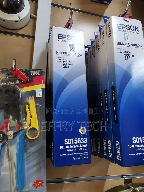 Epson S015633 Nylon Ribbon Cartridge Ribbon Black for Lq-3