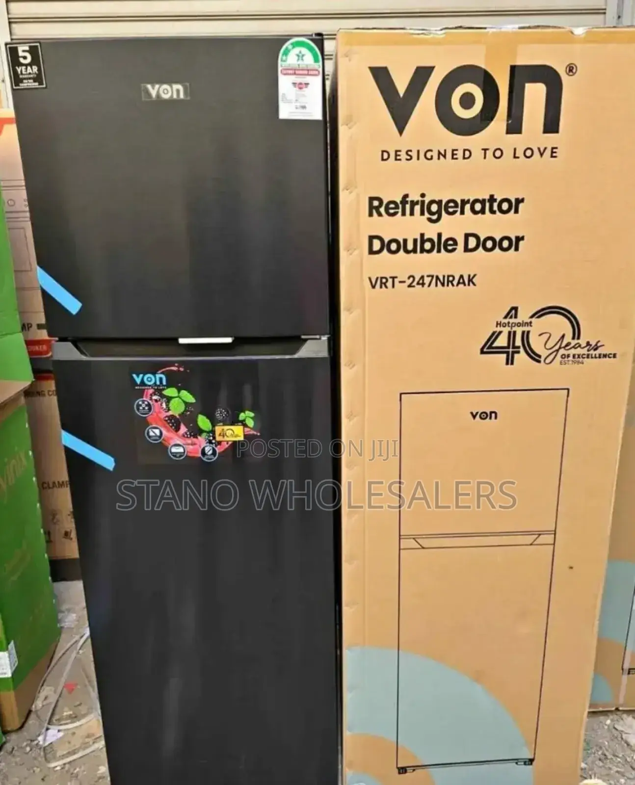 Von 334litres Non Frost Fridge