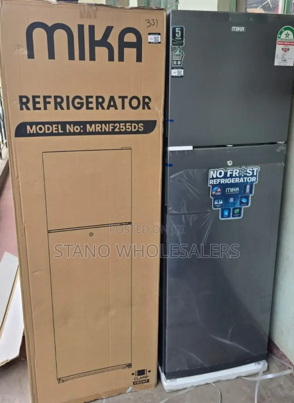 Mika 255litres Fridge Double Door No Frost