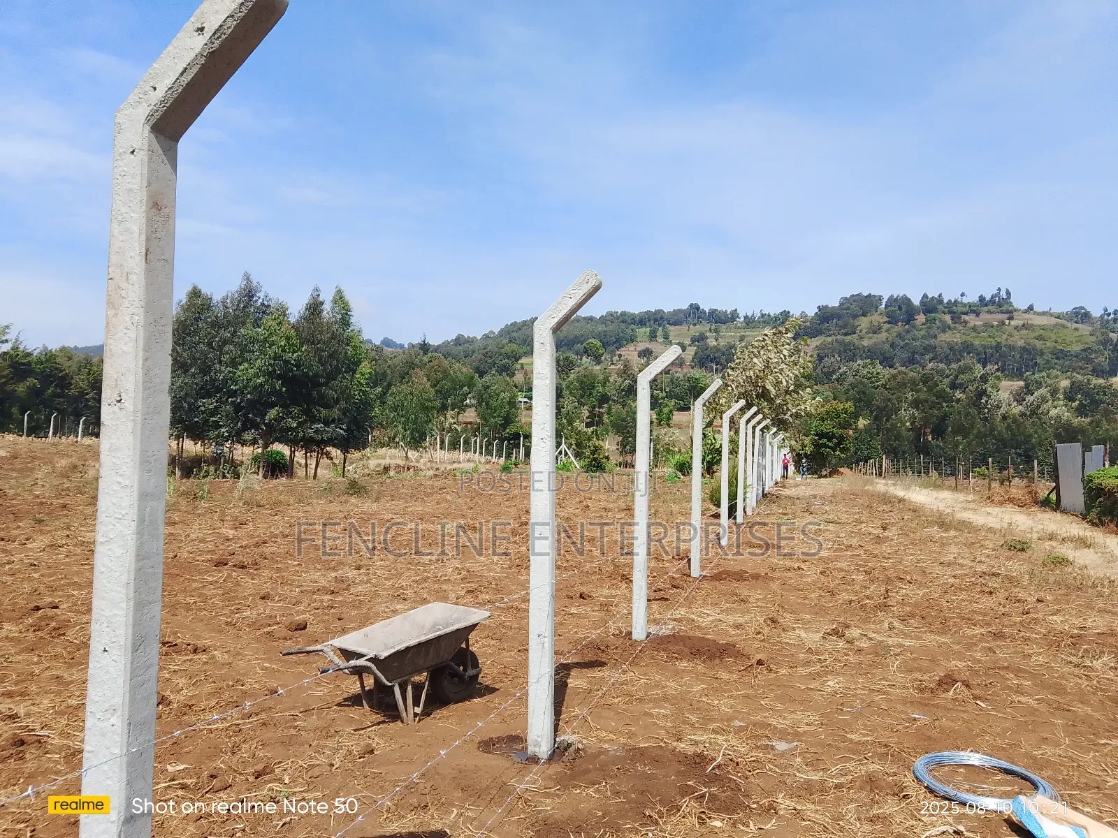 Concrete Posts + Chain Link Fencing