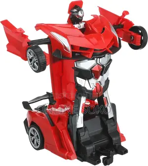 Kids Rechargeable Remote Control Deformation Robot Car Toy