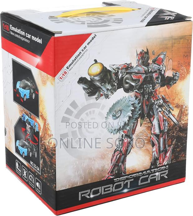 Kids Rechargeable Remote Control Deformation Robot Car Toy - thumbnail 6