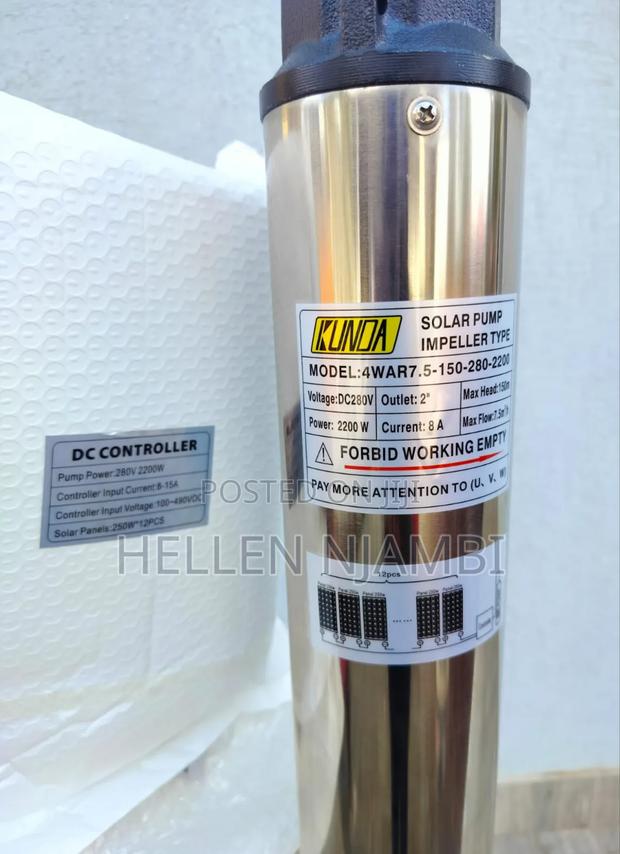 150m Solar Submersible Pump With Control Box - main view