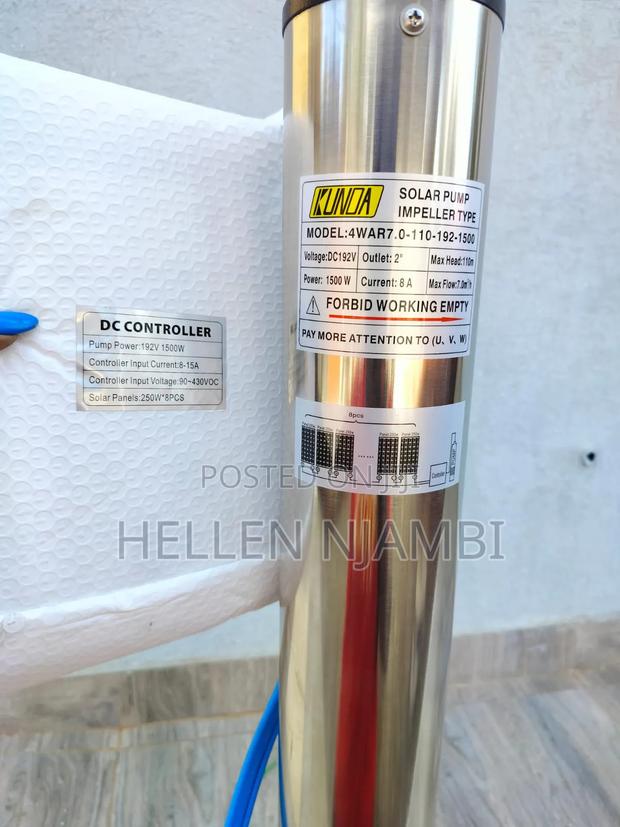 Kunda 110m Solar Submersible Pump With Control Box - main view