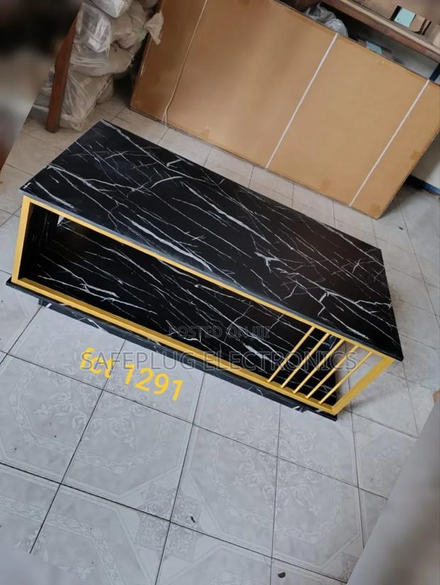 Executive Black Marble Coffee Table - main view