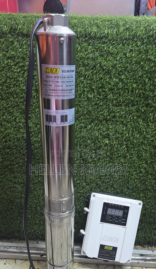 Kunda 85m Solar Submersible Pump With Control Box - main view