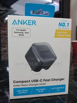 Anker Nano Charger (45w), a Compact Usb-C Fast Charger.