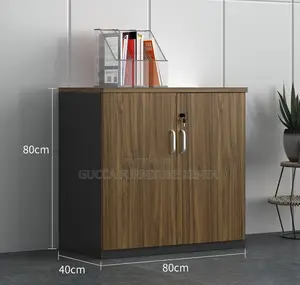 Office Cabinet: Executive Double Door Wood File Storage Unit