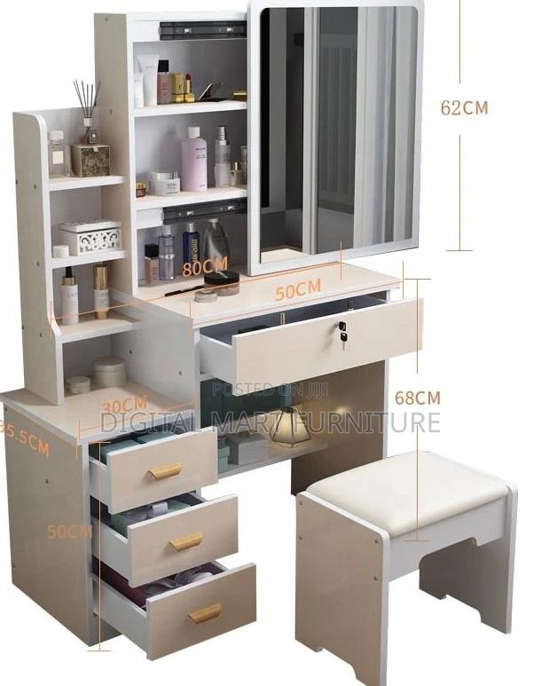 Dressing Table: White Vanity With Drawers - thumbnail 2