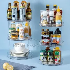 *3 Layer Acrylic Rotation Cabinet Turntable Organizer/Lazy Susan