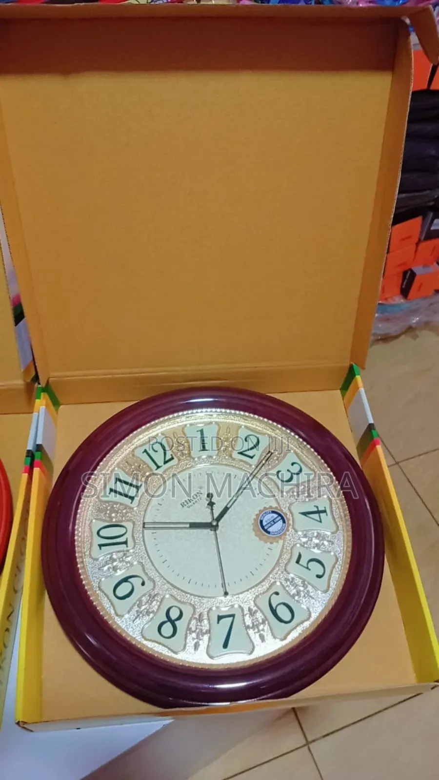 Wall Clock Rk-35sw Maroon Wall Clock