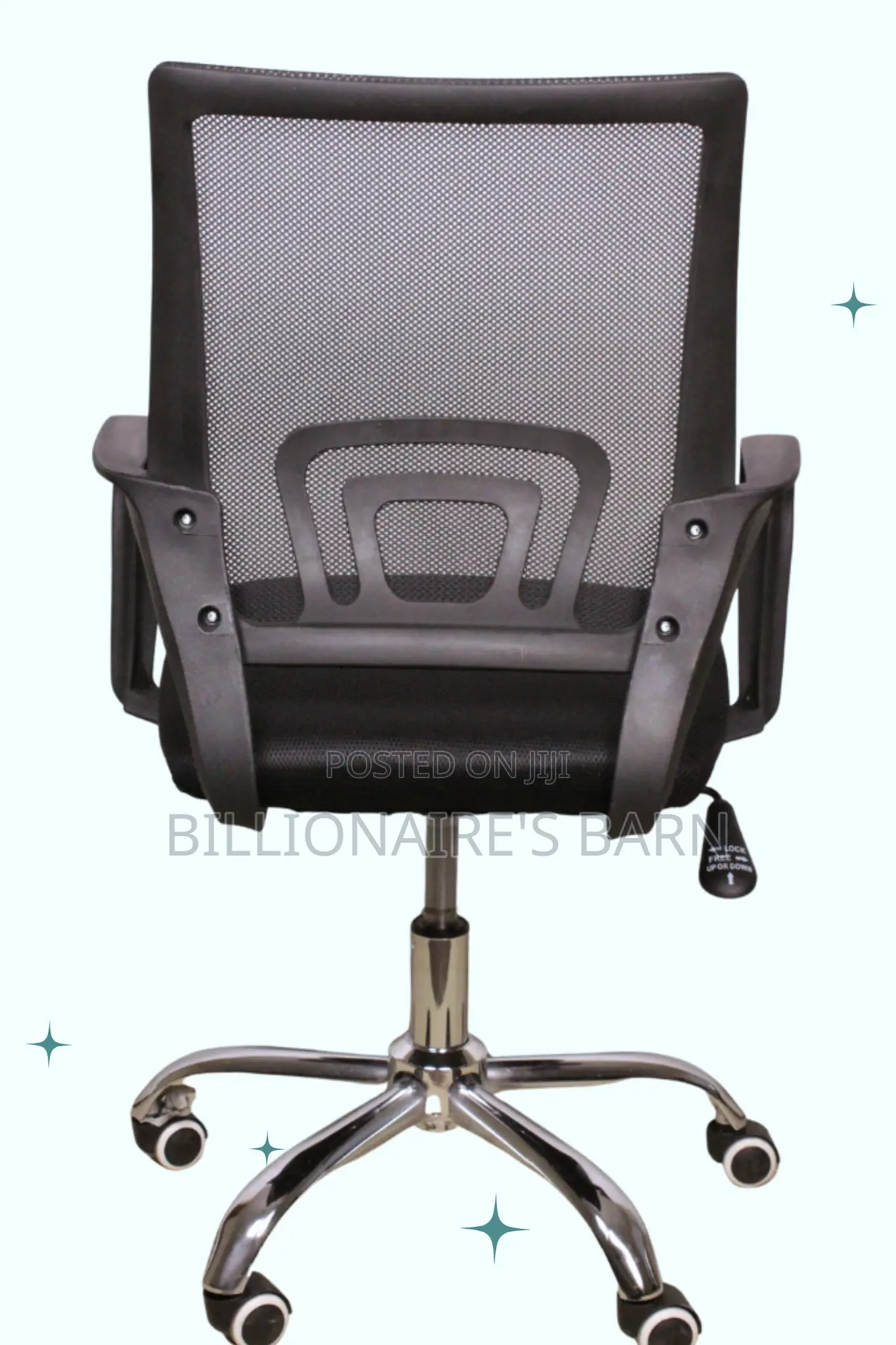 Office Chair; Space-Saving Design Secretarial Mesh Office Chair