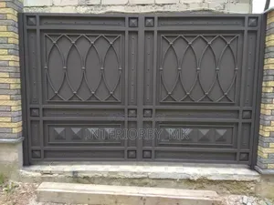 Simple Grey Swing Gate Design