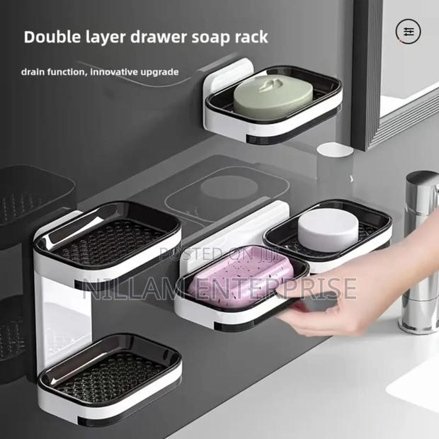 Double-Layer Wall-Mounted Soap Dish - thumbnail 4