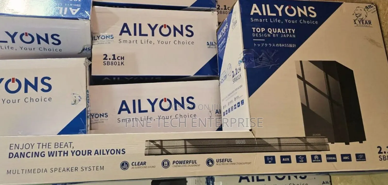 2.1ch Sb801k Ailyons Big Soundbar