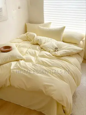 Cream Yellow Duvets 1 Bedsheet and 2pillowcase