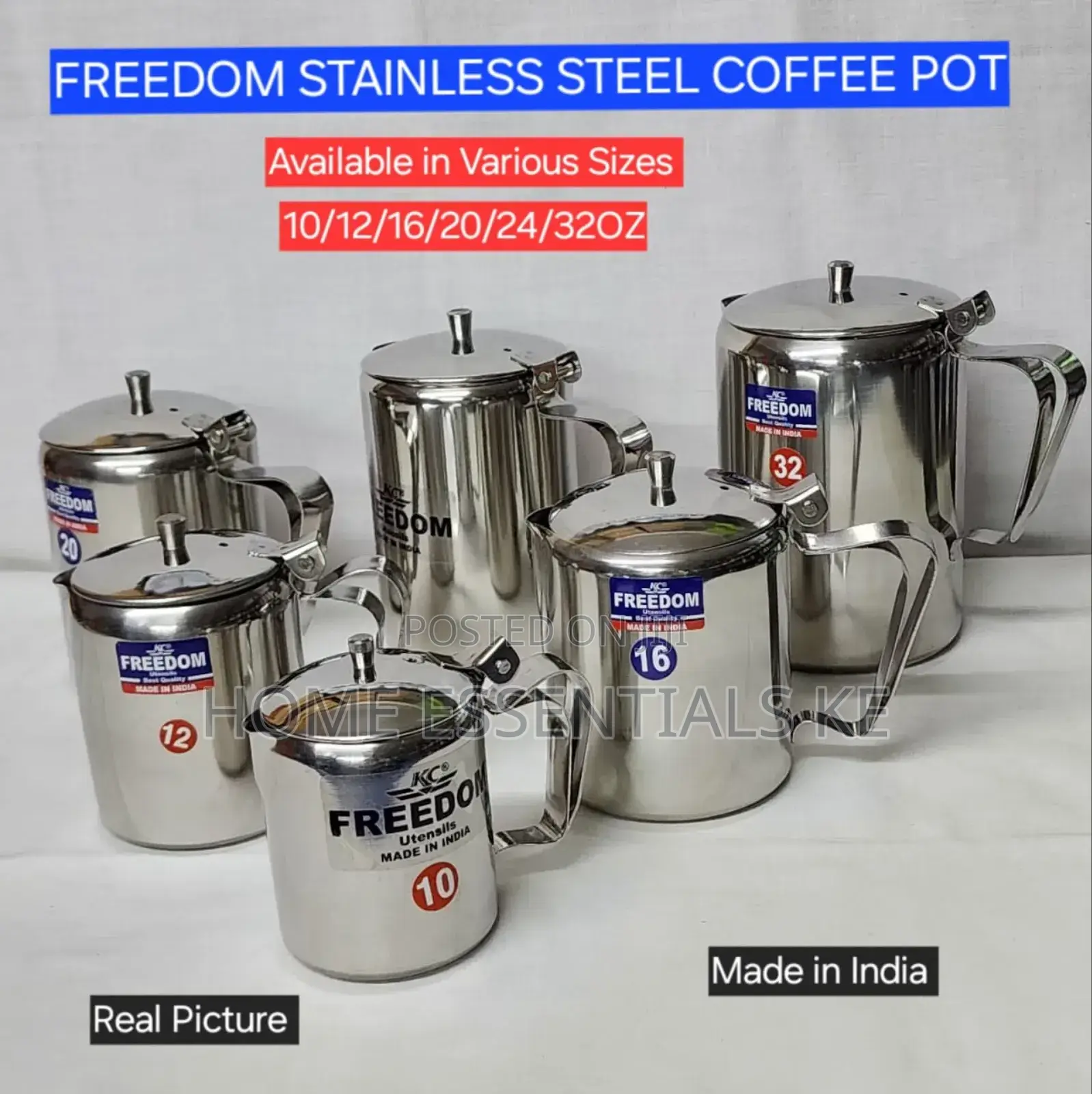 Freedom Stainless Steel Coffee Pot -All Sizes Available