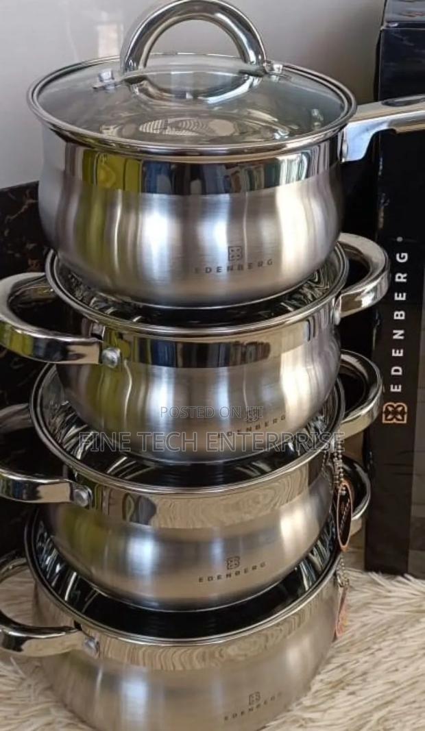 8 Pieces Edenberg Eb-3717 Stainless Steel Cookware Set