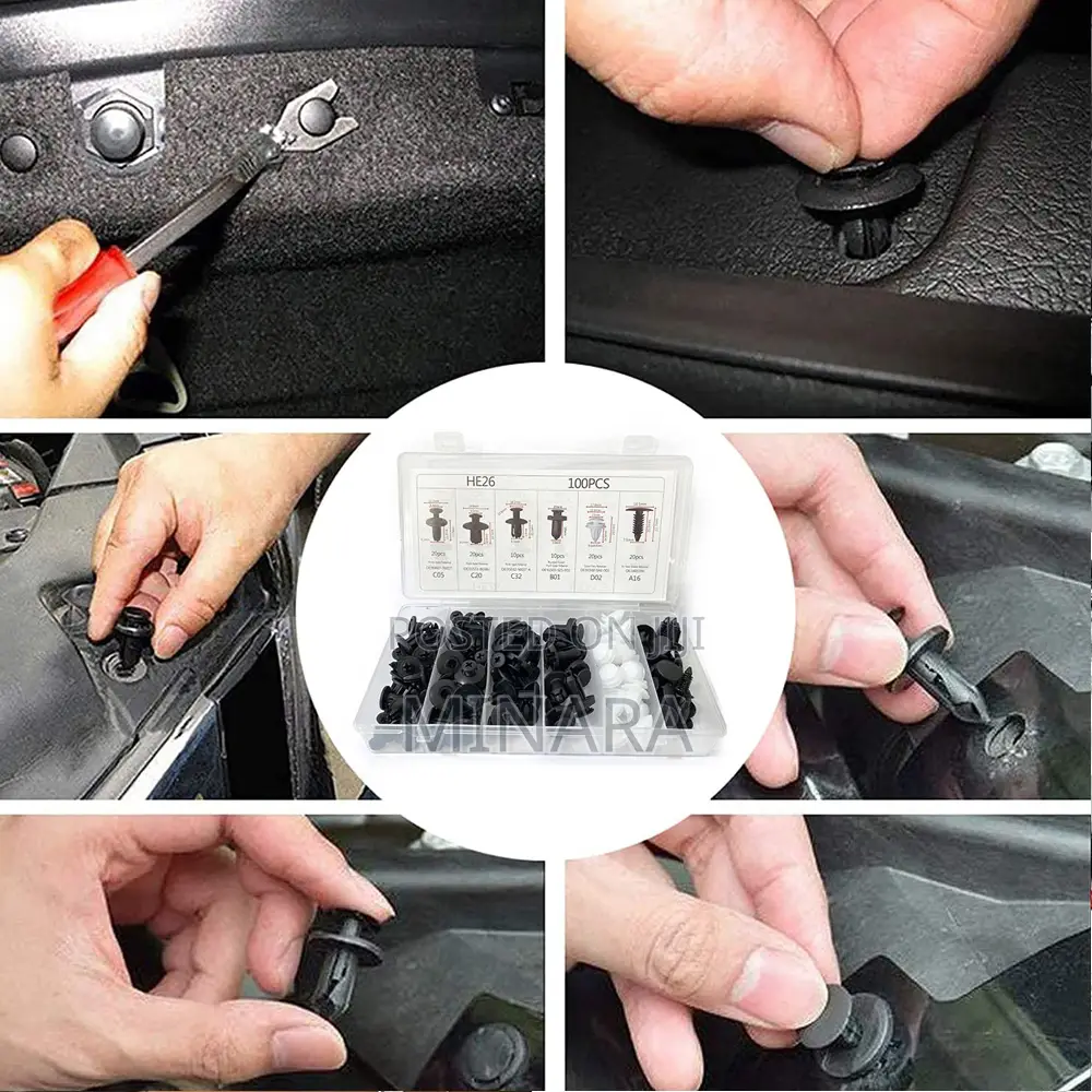 100 Pcs, Car Body Clips, Auto Retainer Trim Fasteners