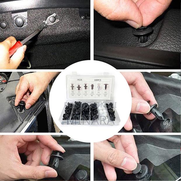 100 Pcs, Car Body Clips, Auto Retainer Trim Fasteners - thumbnail 4