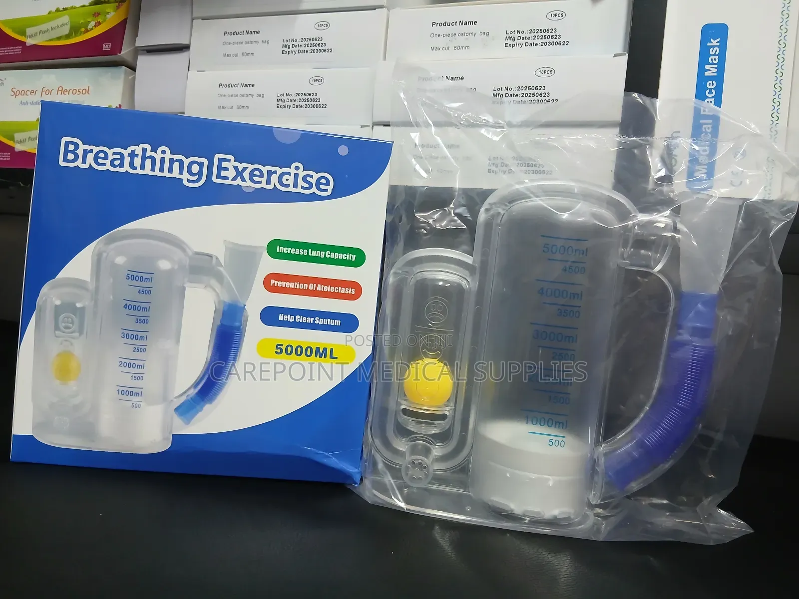 One Ball 5000cc Respiratory Exerciser.