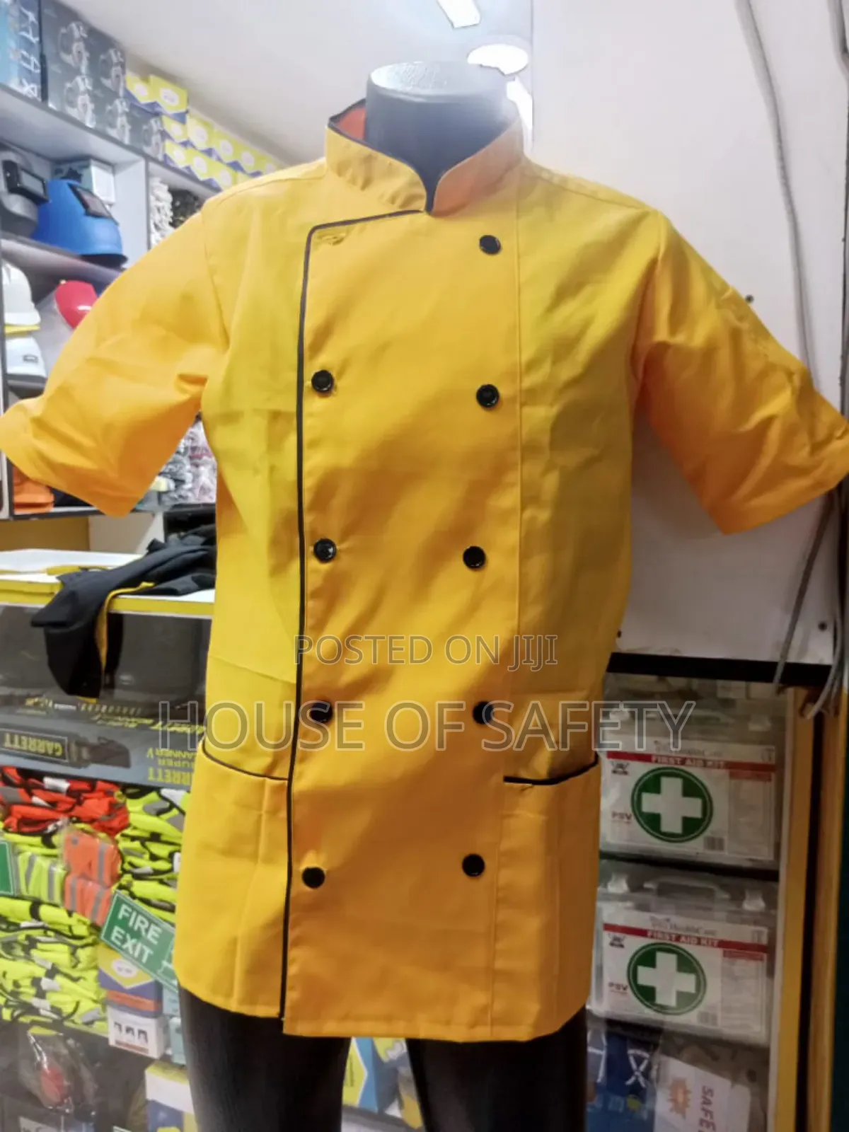Black Piping and Yellow Chef Jackets