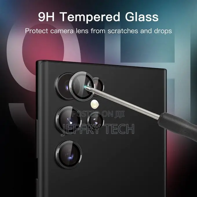 Black Metal Ring Camera Lens Protector for Samsung Galaxy S24 Ultra