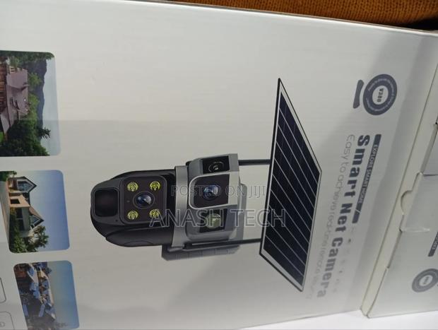 4g Dual Lens Solar PTZ Camera 1080p 6 Mp Cam