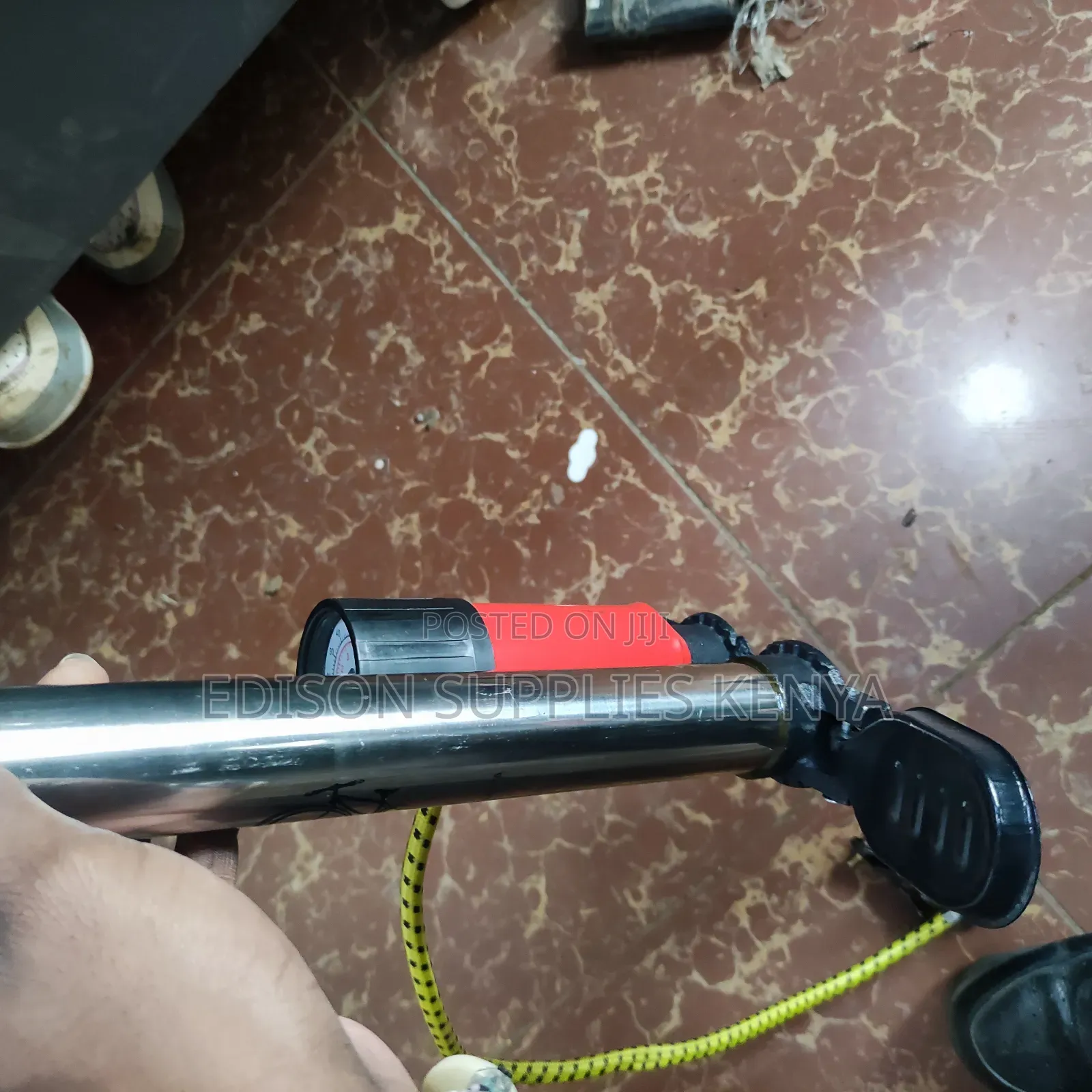 Bike Pump With Gauge 100psi Bicycle Pressure Hand Pumps Heavy Duty