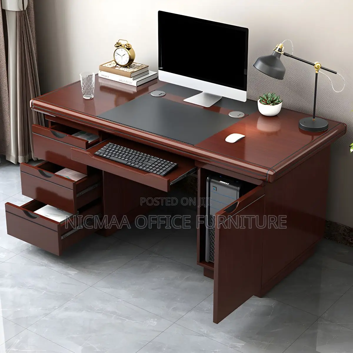 1200mm With Attached Drawers Executive Desk