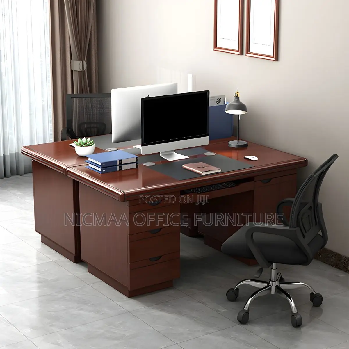 1200mm With Attached Drawers Executive Desk