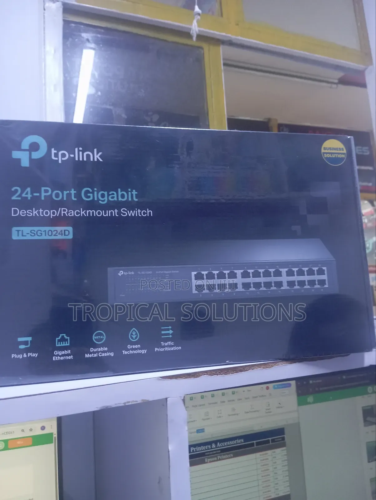Tp-Link 24-Port 1000mmbps Gigabit Desktop Rm Switch Sg1024d