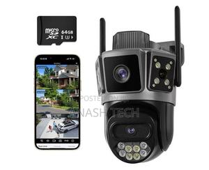 Dual-Lens Security Surveillance Camera - Outdoor, 3-Way View, - thumbnail 2