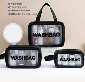 3pc Cosmetic Wash Bag Pouch
With Wide Base*