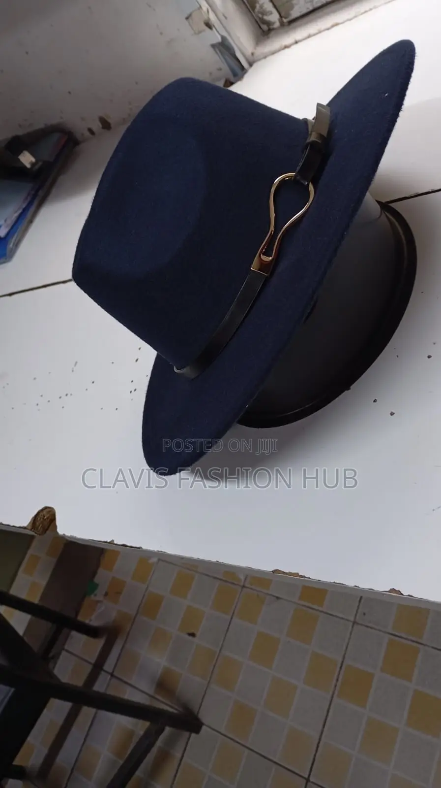 Navy Blue Men Fedora Hats